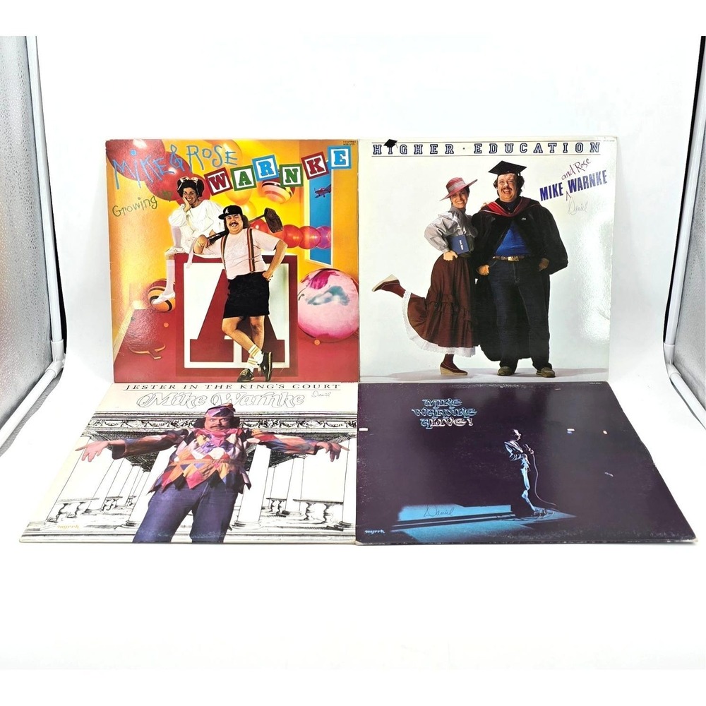 Mike Warnke Lot of 4 LP‎ Vinyl Higher Education - Growing up- Live  Comedy